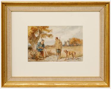 C. C.  - 19th Century Watercolour, The Passing Traveller