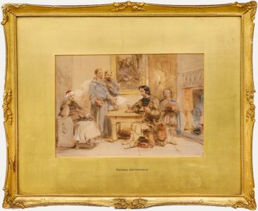 George Cattermole (1800-1868) - Mid 19th Century Watercolour, Lord and Clerics