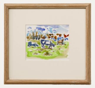 Jane Dowling (1925-2023) - 20th Century Watercolour, Grazing