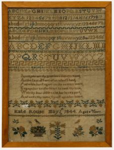 Kate Rouse - Framed 1844 Victorian Sampler