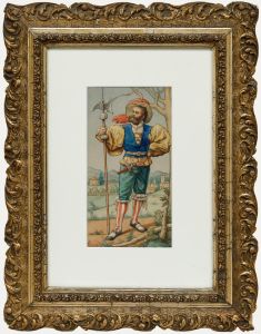 Joseph Besnard (1834-1905) - Framed Late 19th Century Watercolour, The Guardsman