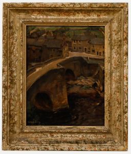 Ernest Alfred Sallis Benney (1894-1966) - 1930 Oil, Barnard Castle Bridge