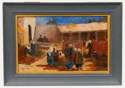 Walter Cooksey - Framed Early 20th Century Oil, The Old Market Place, Jaffa