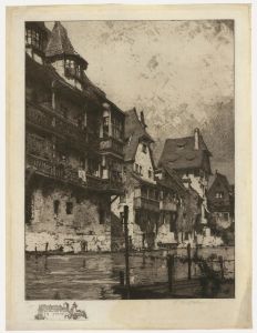 Luigi Kasimir (1881-1962) - Etching, Fishermen's Houses on the Pegnitz