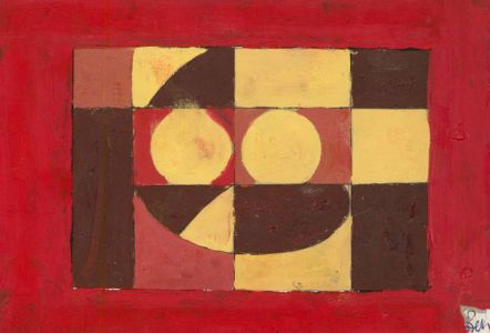 Ben Carrivick - Contemporary Oil, Cubist Study in Yellow and Brown