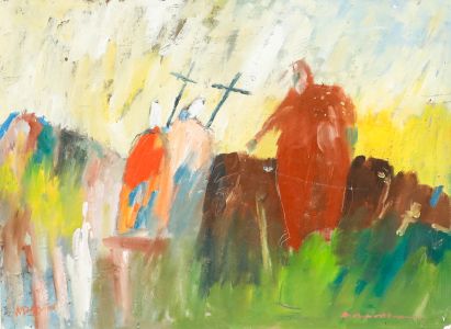 Richard J.S. Young - 1987 Oil, The Congregation