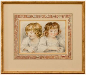 British School 19th Century Watercolour - The Twins