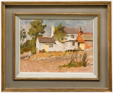 Alan Stenhouse Gourley (1909-1991) - Oil, Clapboard House with the Yellow Door