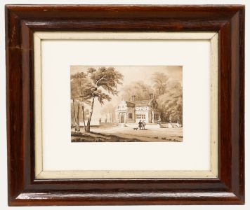 H.G - Framed Early 19th Century Watercolour, Design for a Maison de Campagne