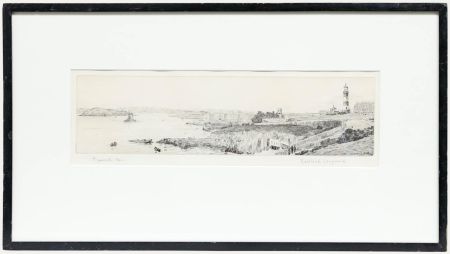 Rowland Langmaid RA (1897-1956) - Framed Etching, Plymouth Hoe