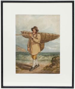19th Century Watercolour - Oyster Catcher