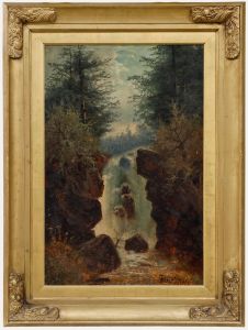 Cedric Gray - Framed Early 20th Century Oil, The Forest Falls