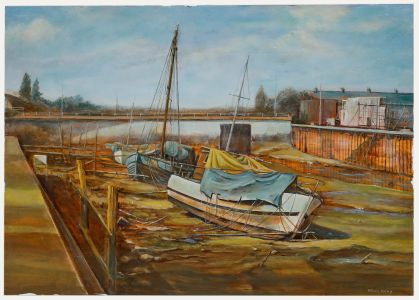 Brian Mays (1938-2005) - 1988 Oil, Hessle Haven