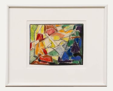August Ludwig Schmitt (1882-1936) - Pastel, Abstract Stained Glass II 