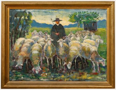 Anton Gold (1914-1970) - 1947 Oil, The Flock