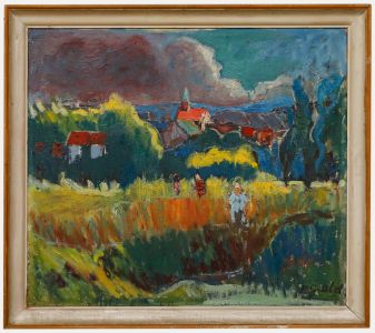 Anton Gold (1914-1970) - Mid 20th Century Oil, In the Fields