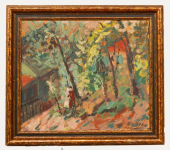 Anton Gold (1914-1970) - Mid 20th Century Oil, Garden Motif