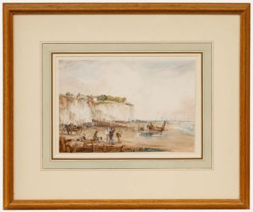 Samuel Owen (1769-1857) - Framed Mid 19th Century Watercolour, Pegwell Bay