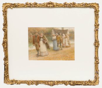 Henry Towneley Green RI (1836-1899) - Framed Watercolour, The Chaperone
