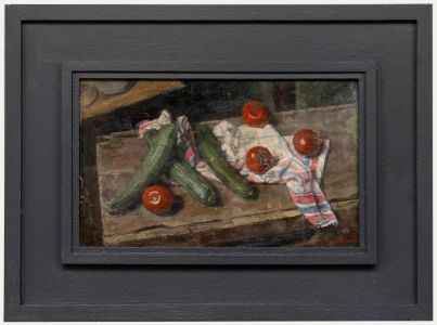 George Weissbort (1928-2013) - Oil, Still Life of Tomatoes & Corguettes