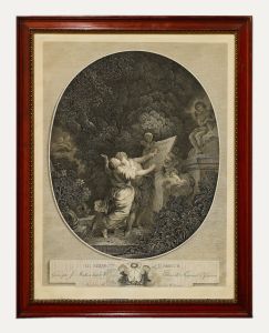 Jean Mathieu after Fragonard - 19th Century Engraving, Le Serment d'Amour