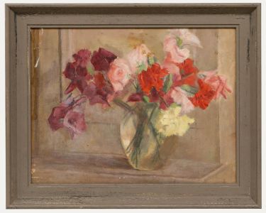 Cecile Hertz-Eyrolles (1875-1974) - Mid 20th Century Oil, Spring Flowers in Vase