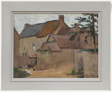 Cecile Hertz-Eyrolles (1875-1974) - Framed Mid 20th Century Oil, Approaching the Farm