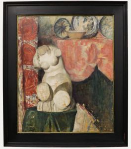 Cecile Hertz-Eyrolles (1875-1974) - Framed Oil, Venus of Nîmes with Earthenwar