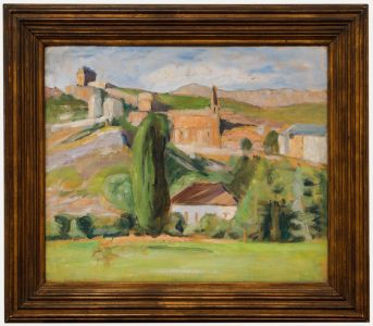 ile Hertz-Eyrolles (1875-1974) - Oil, Village In Afternoon Light