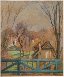 Cecile Hertz-Eyrolles (1875-1974) -  Oil, View From The Blue Bridge