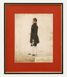 19th Century Watercolour - The Fencer