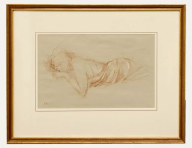 Bernard Dunstan RA RWA (1920-2017) - Framed Pastel, Resting in the Sheets