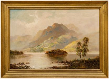 Manner of Sidney Y. Johnson - Mid 20th Century Oil, A Misty Day, Loch Lomond