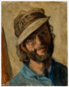 George Weissbort (1928-2013) - 20th Century Oil, Self Portrait in Beige Cap