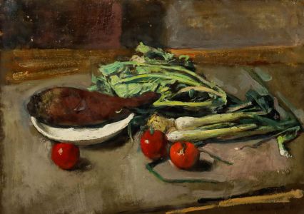 George Weissbort (1928-2013) - 20th Century Oil, A Fish Supper
