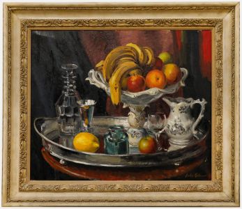 John Whitlock Codner RWA (1913-2008) - Framed Oil, Still Life on a Silver Tray