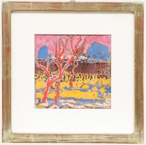 Fritz Brunner (1908-1996) - Framed 1981 Gouache, Summer Trees