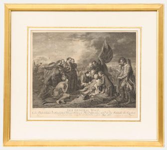 Carl Gottlieb Guttenberg (1743-1792) - Engraving, The Death of General Wolf