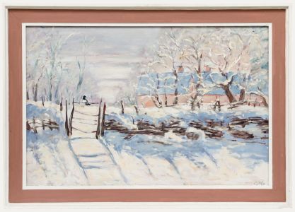 Erwin Steinhauser (1939-2023) - Contemporary Acrylic, The Farm in Winter