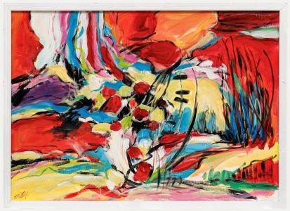 Erwin Steinhauser (1939-2023) - Contemporary Acrylic, Tulip Vase