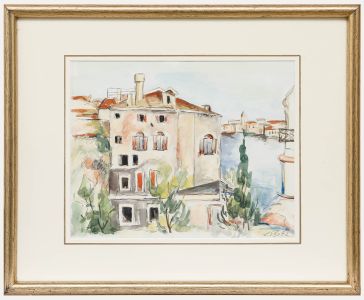 Erwin Steinhauser (1939-2023) - 1992 Watercolour, Villa On The Water