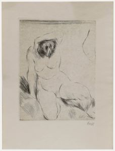 Willy Habl (1888-1964) - 1924 Etching, Posed Nude