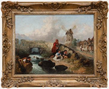 After Francis William Topham (1808-1877) - 19th Century Oil, The Wayfarers
