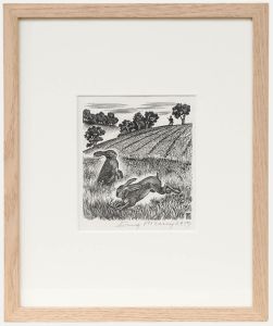 Eugene Pichell (1905-1976) - Framed 1959 Wood Engraving, On the Coombe