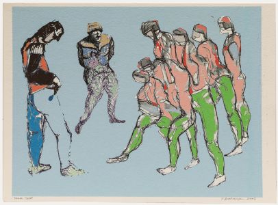 Terry Buchanan - 2002 Giclee, Team Talk