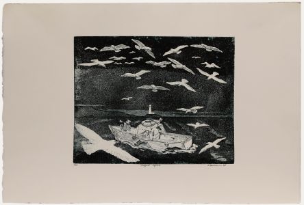 Terry Buchanan - 1998 Etching, Seagull Squall