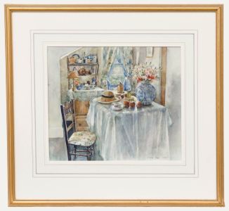 Brenda Evans (b.1954) - Framed 20th Century Watercolour, The Kitchen Table