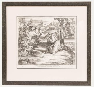 Nicolas Chaperon (1612-1656) After Raphael - Engraving, The Burning Bush