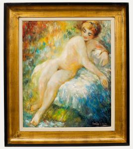 Luc Ancia - Mid 20th Century Oil, Nu Assis