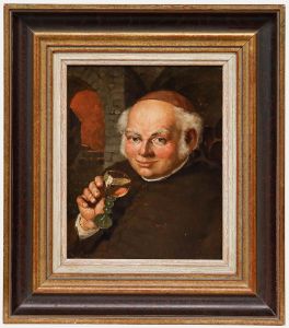 Peter Ulrich Gartmann (b.1920) - 1961 Oil, A Cheeky Tipple